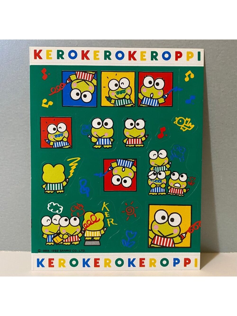 Vintage Sanrio 1992 Keroppi Scribbles Stickers